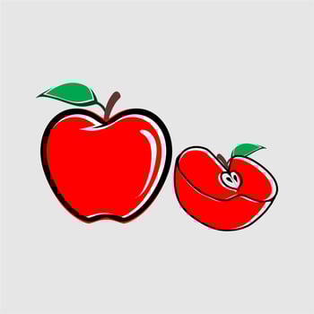 Apple fruit vector Free Vector