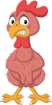 Cartoon funny turkey bird without feather vector