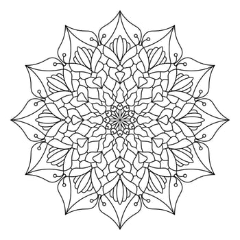 Coloring Pages Mandala Design for Kids vector