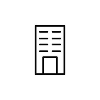 Building icon with outline style vector