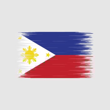Philippines flag brush stroke, National flag vector