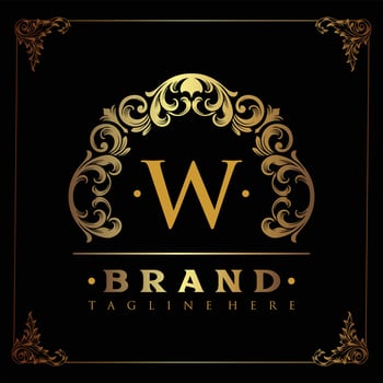 Luxury Gold Frame Elegant Logo Beautiful vector