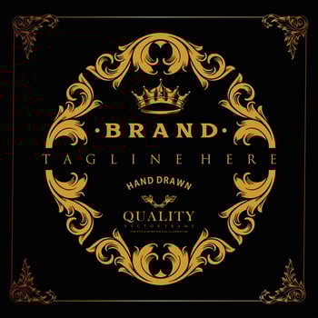 Shield Ornate Gold Emblem Logo Classic Ornate vector