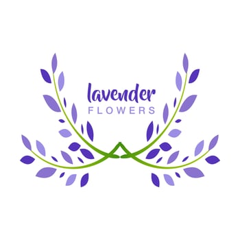 Beautiful lavender leaf frame in vector design. Simple and elegant Lavender background. lavender background basic element graphic resources