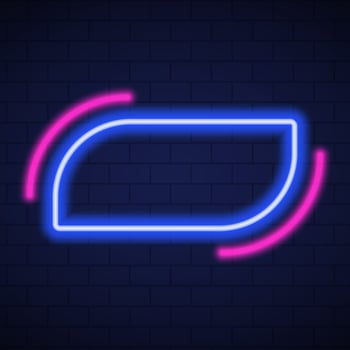 Night Club Neon Sign on Brick Wall Background. Blank 3d Retro Frame with Neon Led Border for Cafe, Party, Club, Casino. Neon Shiny Sign. Isolated Vector Illustration.