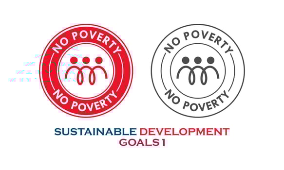 sustainable development goals, this is no poverty item vector