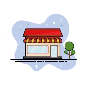 flat store illustration vector