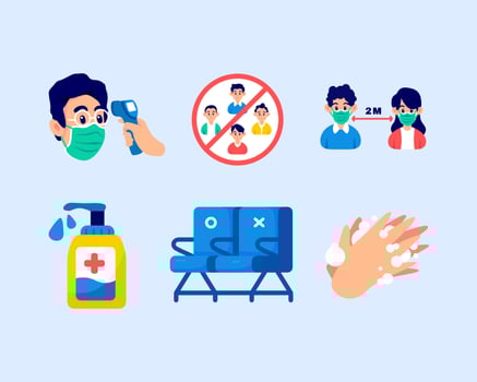 New Normal Activity Icon Set vector