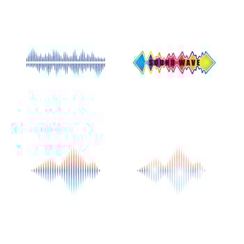 Sound waves vector illustration design