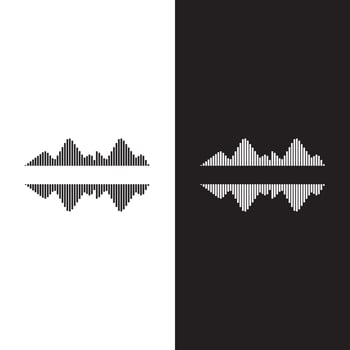 Sound waves vector illustration design