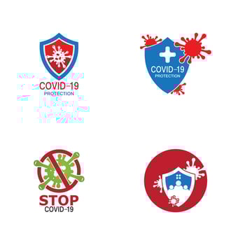 Covid-19 protection logo vector illustration