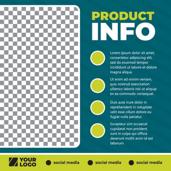 Editable template post for social media ads. web banner ads for promotion design. Suitable for product information with some text. vector