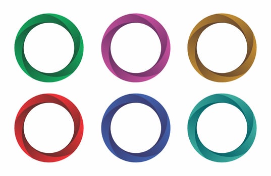 circle shape with different colors vector