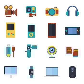Electronics set icon vector illustration