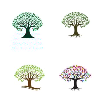 Set Of Tree Logo template vector icon