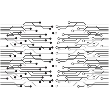 circuit logo template vector