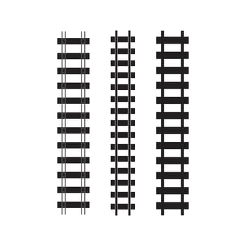 Train tracks vector icon design template