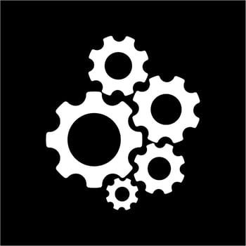 5 Gear or cog vector icon