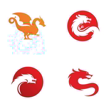 Dragon vector icon illustration
