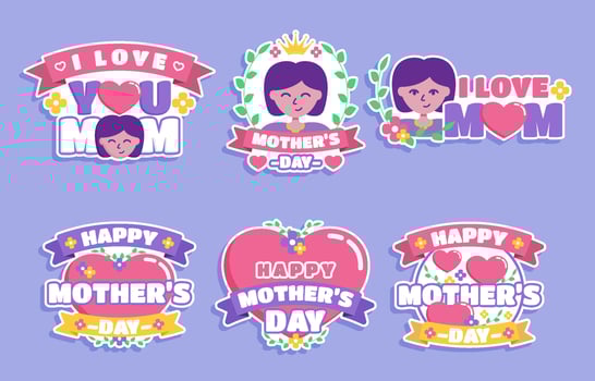Happy Mother's Day Sticker vector