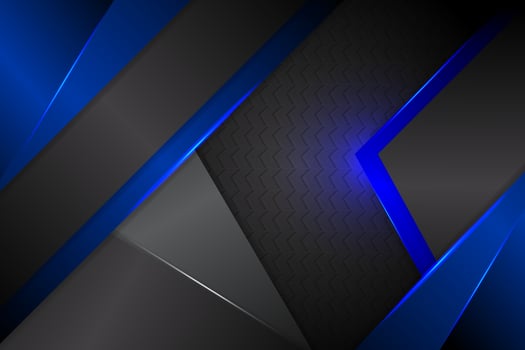 Abstract background triangle shape  with black and blue color vector