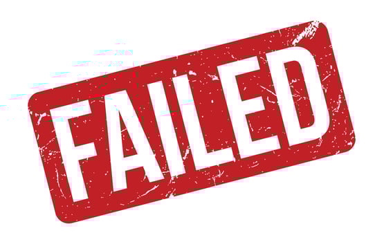 Failed Rubber Stamp Seal Vector