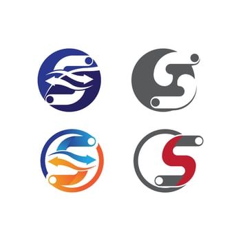 Business corporate S letter logo design vector