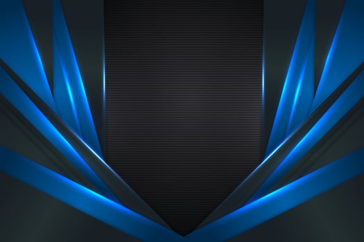 Abstract background triangle shape with black and blue color vector