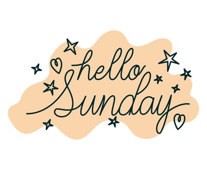 phrase of hello sunday vector