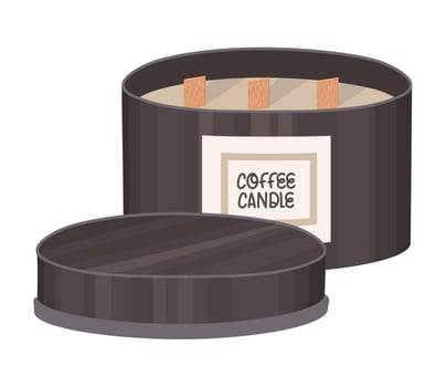 black candle jar vector