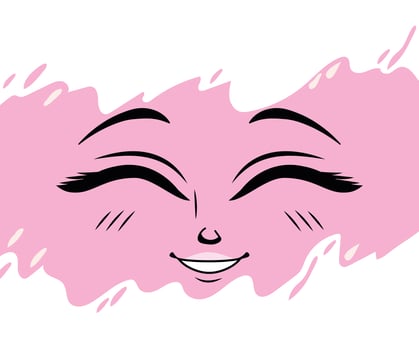 happy anime eyes vector