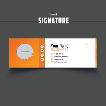 Modern Email Signature vector
