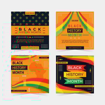 Black History Month Social Media Post vector