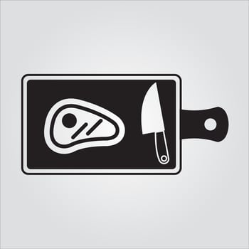 Isolated Glyph Cutting Board Transparent Scalable Vector Graphic