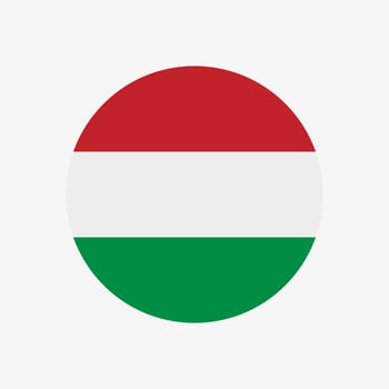 Round hungarian flag vector icon isolated on white background. The flag of Hungary in a circle