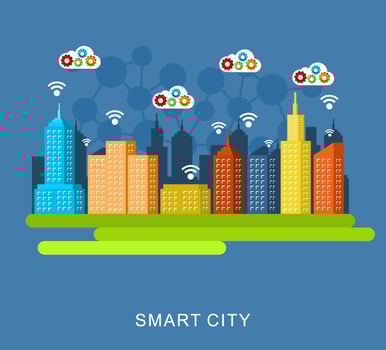 City wide communication. vector