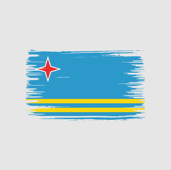 Aruba Flag Brush Design. National Flag vector