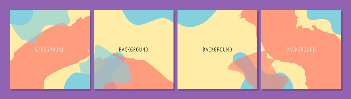 Hand Drawn Abstract Design Background. Social Media Template vector
