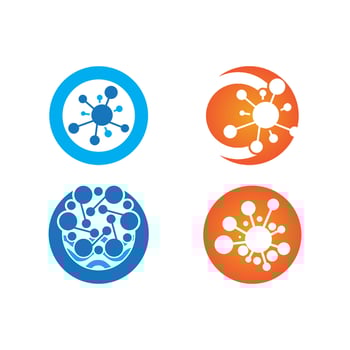 Molecule logo vector illustration design