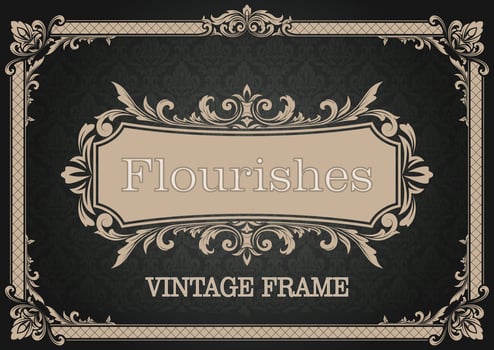 decorative vintage frame vector