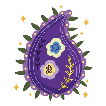 flower arabesque decoration vector