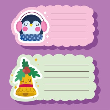 christmas gift tags vector