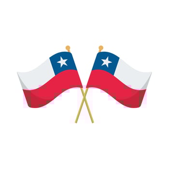 crossed chile flags vector