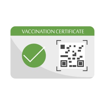 vaccination certificate app vector