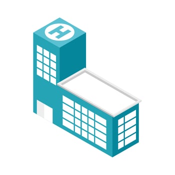 city hospital building vector