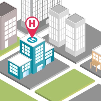 isometric hospital location vector