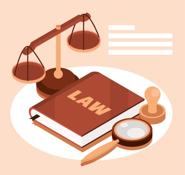 legal law and scale vector
