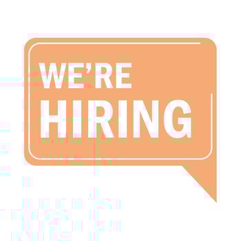 were hiring lettering vector