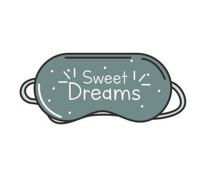 sleep mask sweet dreams vector