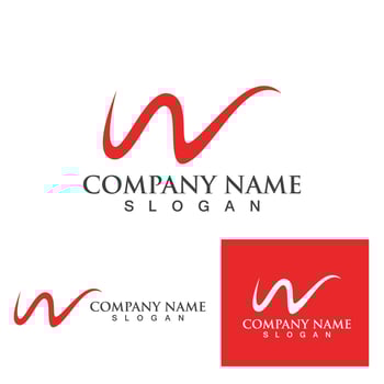 W Letter Logo Template vector